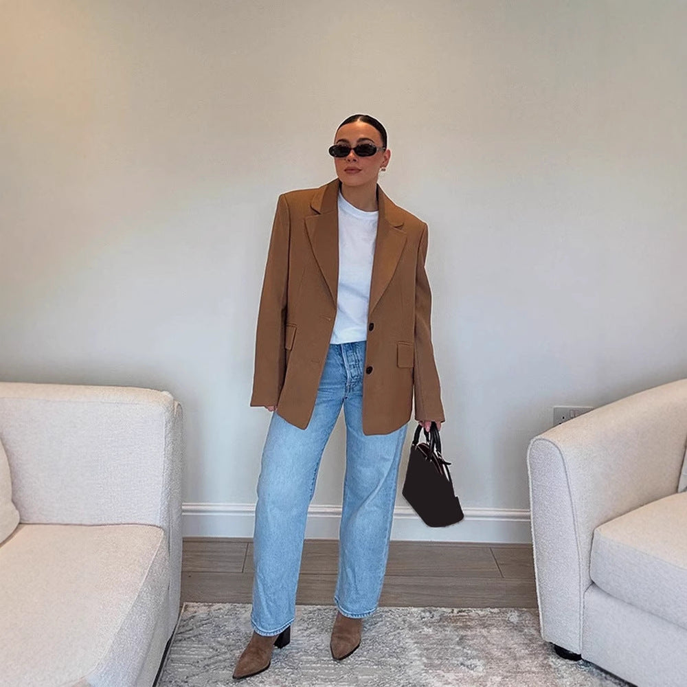 Dame Oversized Blazerjakke i moderne snit Stilla