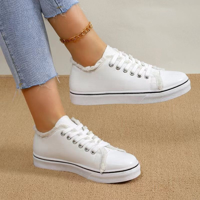 Dame Sneakers med frynset overmateriale og skridsikker sål Stilla