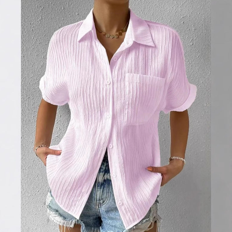 Damer casual bluse i strukturdesign Stilla
