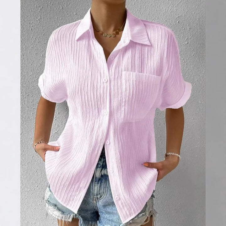 Damer casual bluse i strukturdesign Stilla