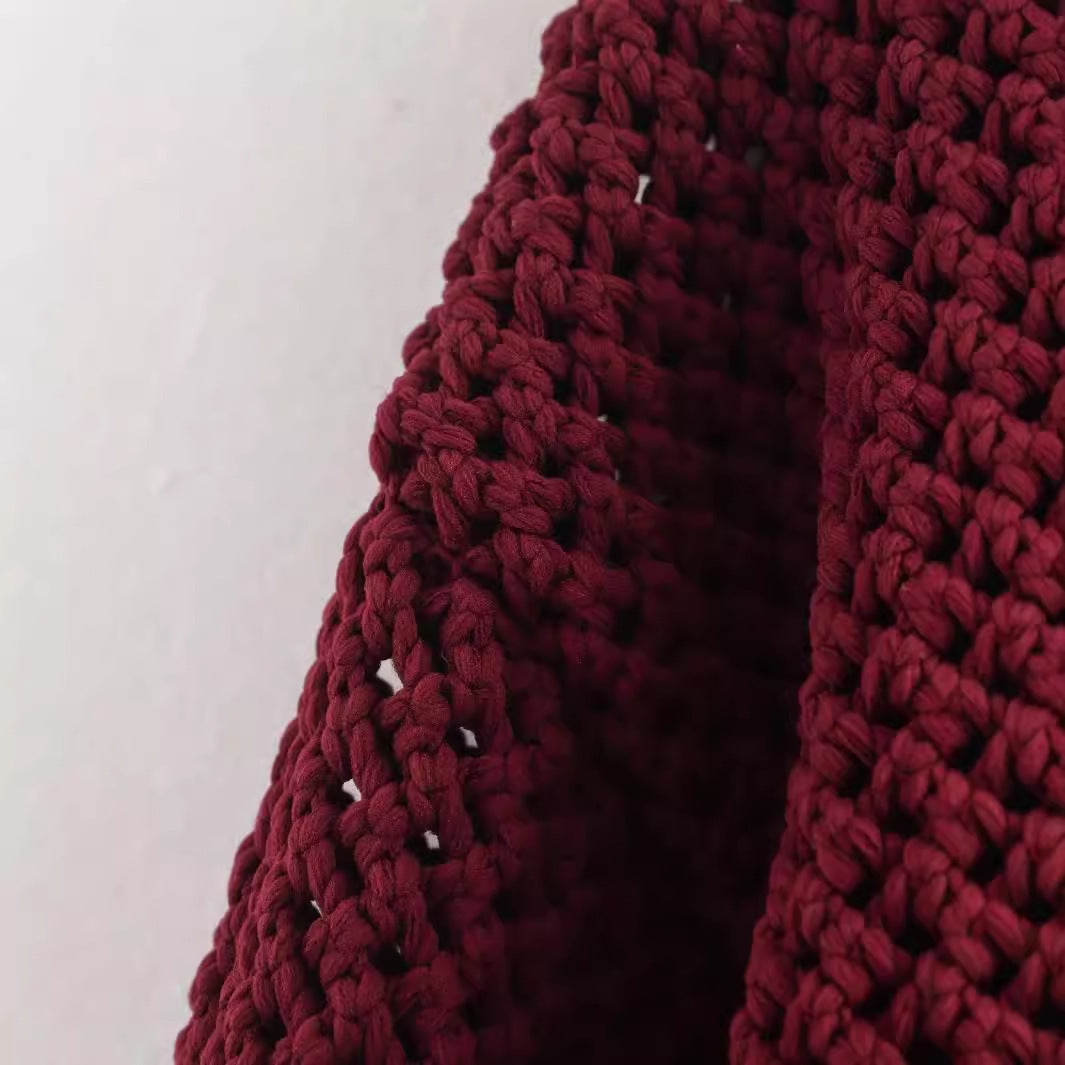 Dame cardigan med tekstureret stof og metal knapper Stilla