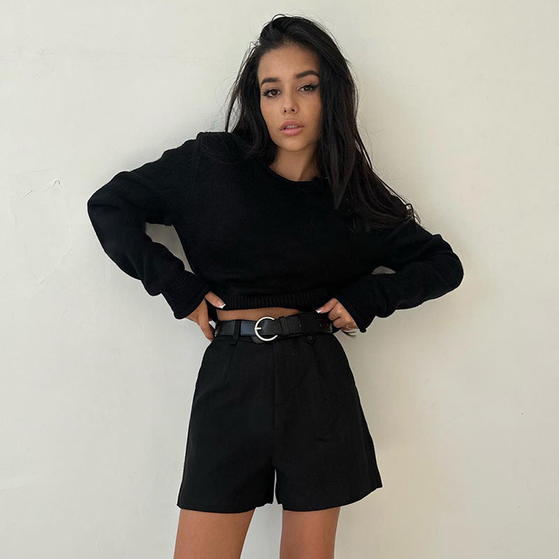 Femme Crop Lace-Up Cardigan Stilla