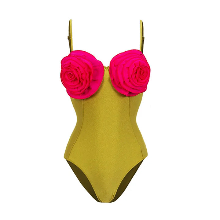 Dame Bikiniset med blomster ruffles design Skovae
