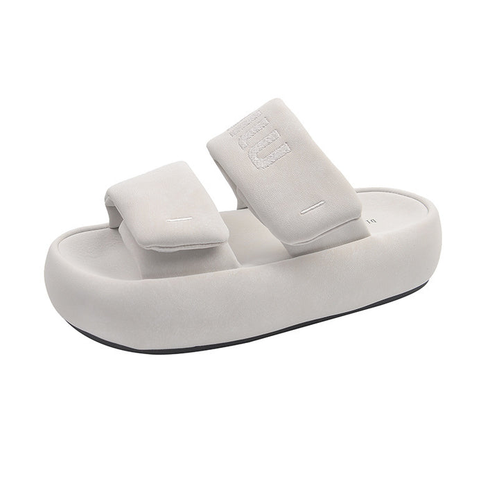 Femme Let Slip-On Slide Sandaler med justerbare Remme Stilla