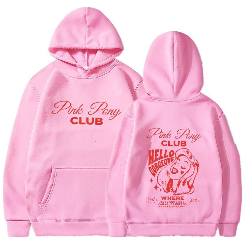 Dame hoodie med kreativ grafisk design Skovae