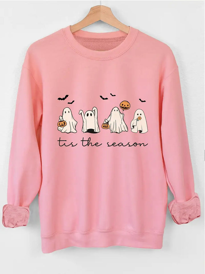 Kvinders sweatshirt med muntert Halloween-motiv og afslappet snit Stilla