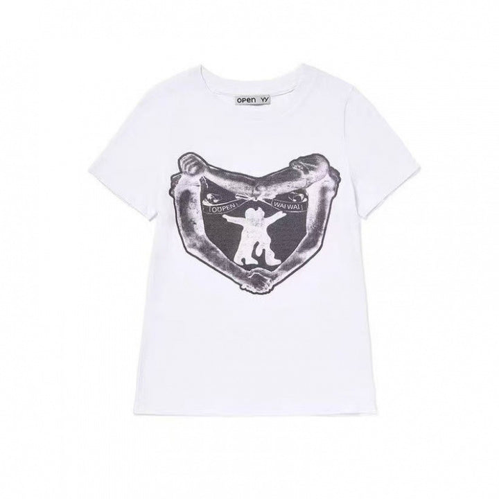 Dame Grafisktryk Kortærmet T-shirt Stilla