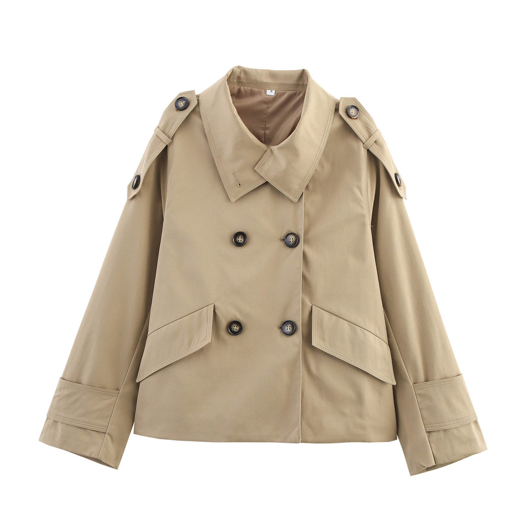 Damer mode kort trench coat jakke Stilla