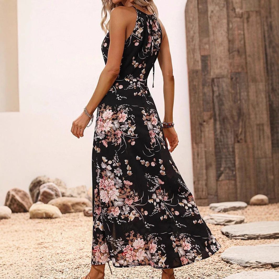 Dame Blomsterkjole Maxi Stilla
