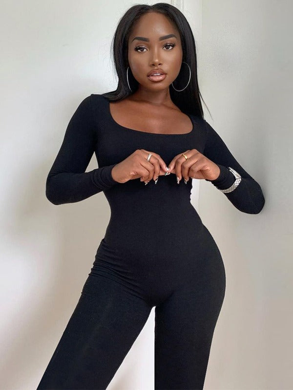Dame Elegant Langærmet Bodystocking Stilla