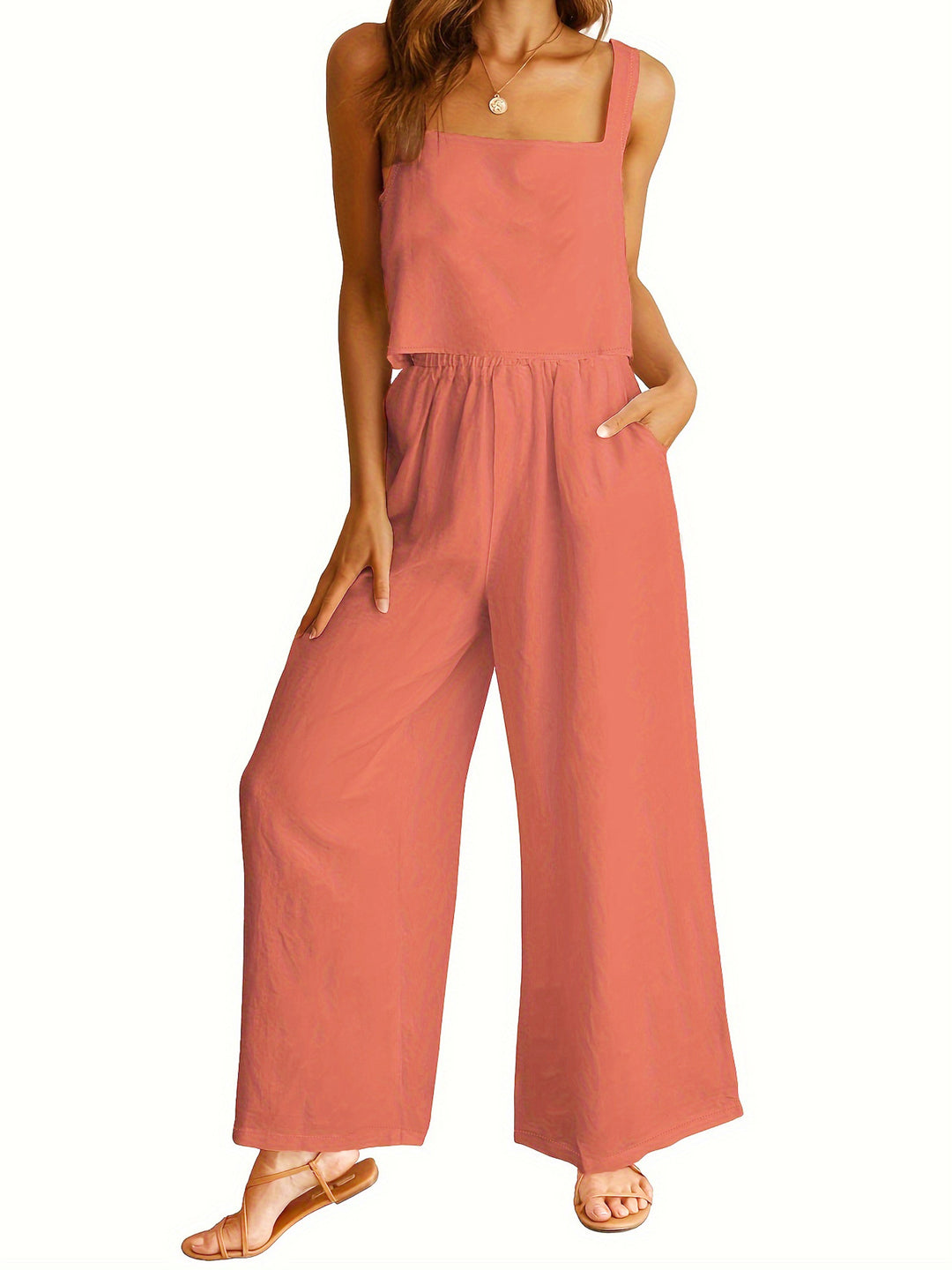 Dame sæt med cropped top og løstsiddende bukser Stilla