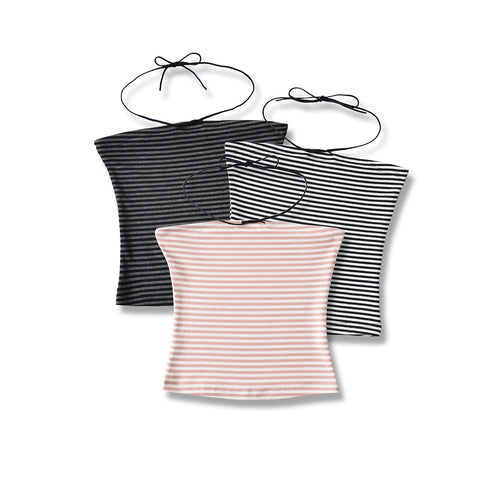 Dame Crop-Top med spaghetti-stropper og raffineret knude-design Stilla