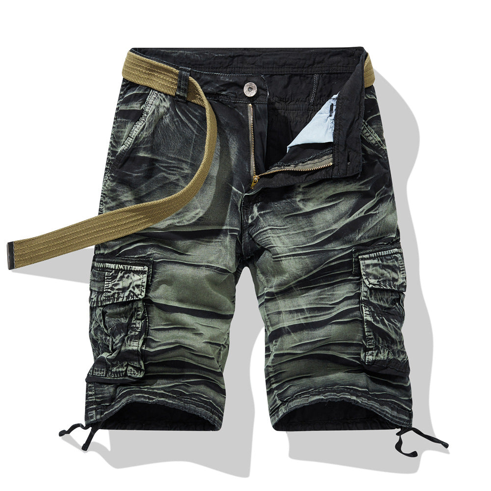 Herrer Multifunktionelle Cargo-Shorts med sidelommer og justerbar talje Stilla