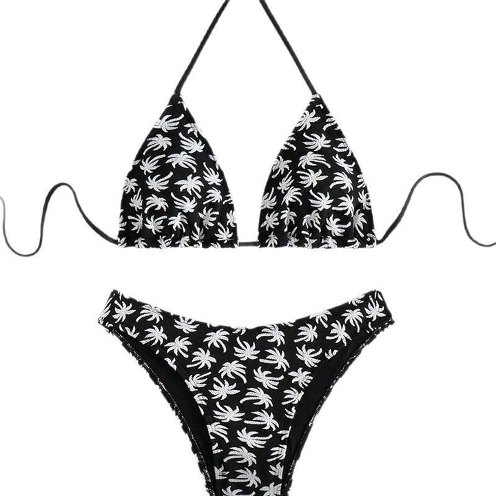 Dame triangel Bikini med plante mønster Stilla