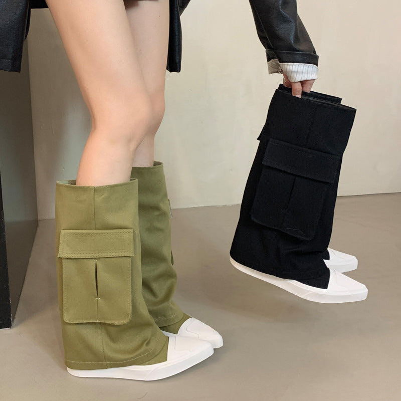 Dame over-knæ støvler med mode tekstur og elegant sneaker-stil Stilla