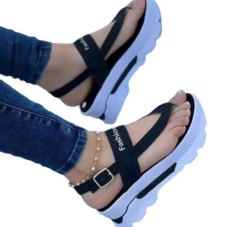 Dame Retro Platform Sandaler Stilla