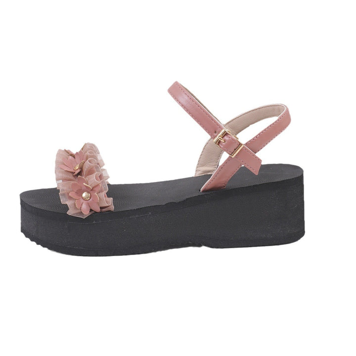 Dame Plateau Sandaler med dekorative blomsterudsmykninger Stilla