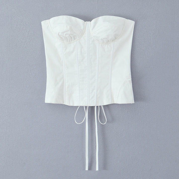 Dame Korsejtoph med elegant bustier-design og raffinerede draperinger Stilla