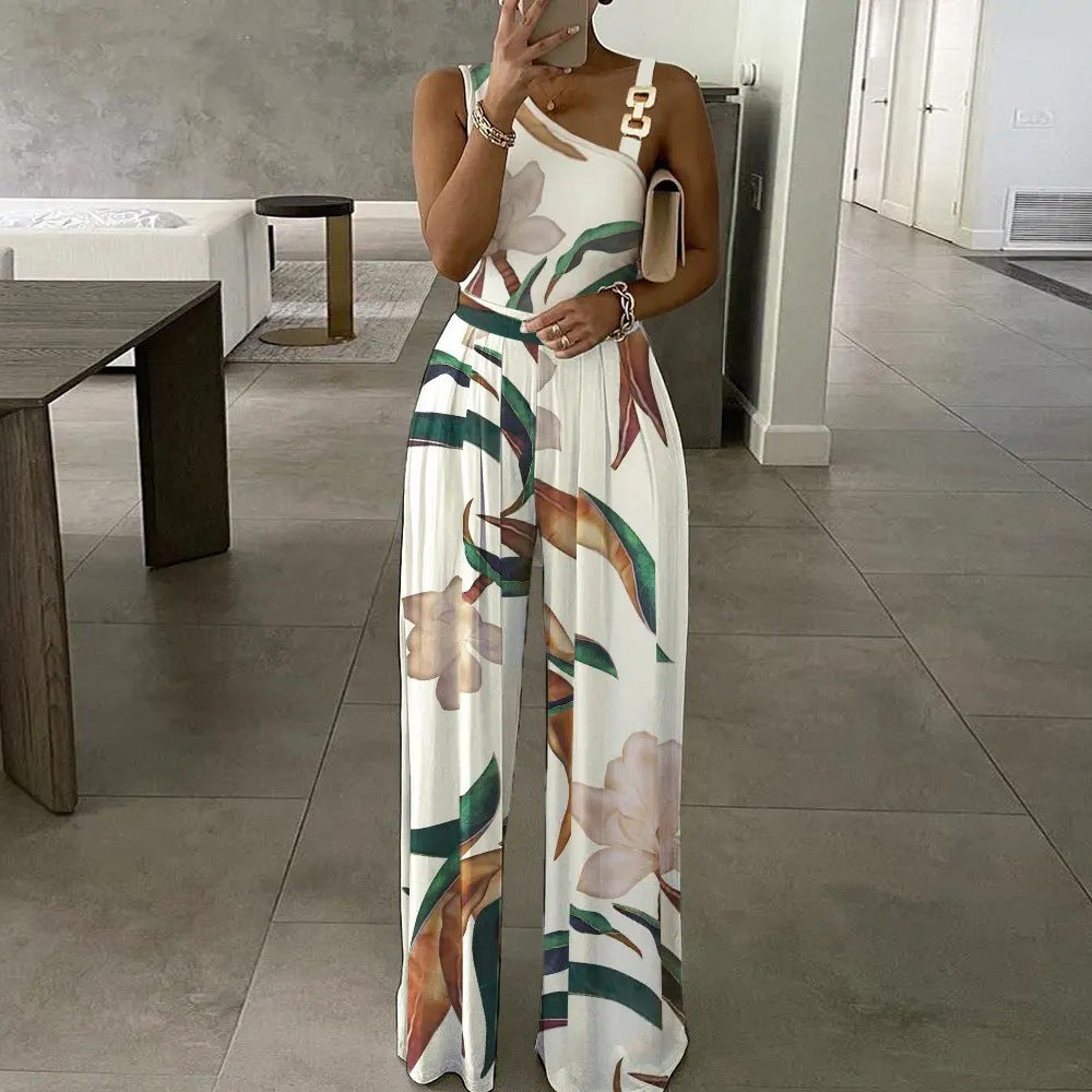 Kvinder Blomstret Bredt-Ben Jumpsuit Stilla