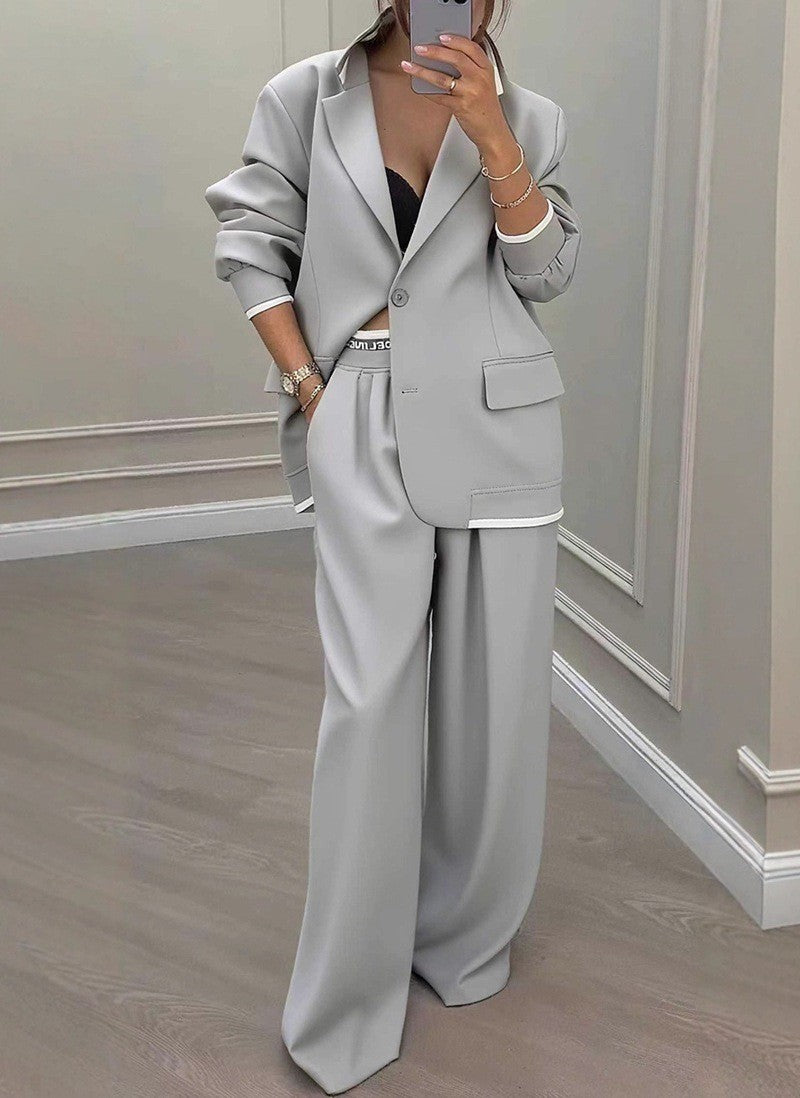Kvinders fashionable oversized blazer sæt med elegante jakkebukser Stilla