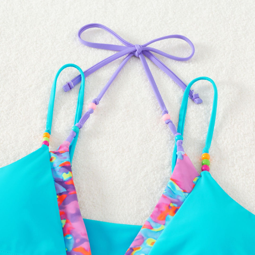 Dame legesy bikini med farverigt blomsterdesign Skovae