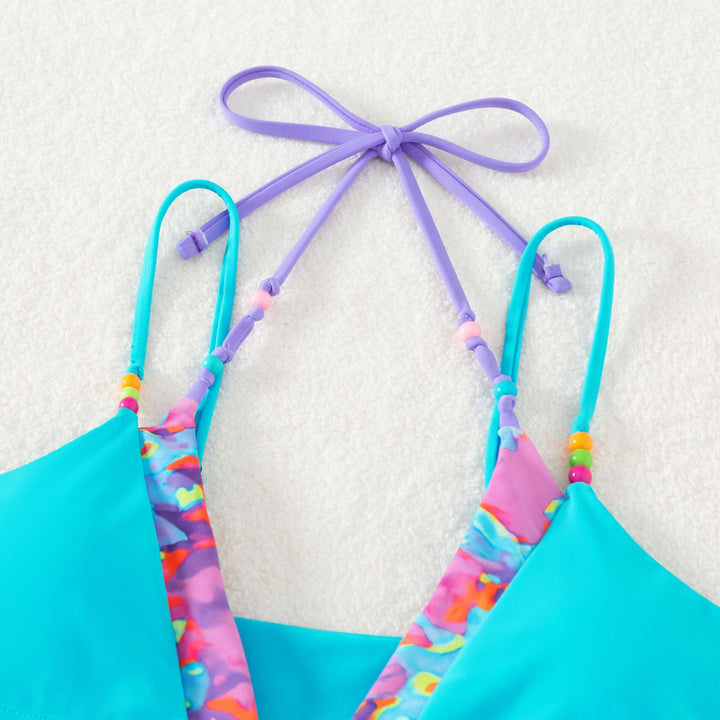 Dame legesy bikini med farverigt blomsterdesign Skovae