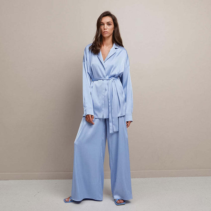 Dame luksuriøs satin pyjamas sæt Stilla