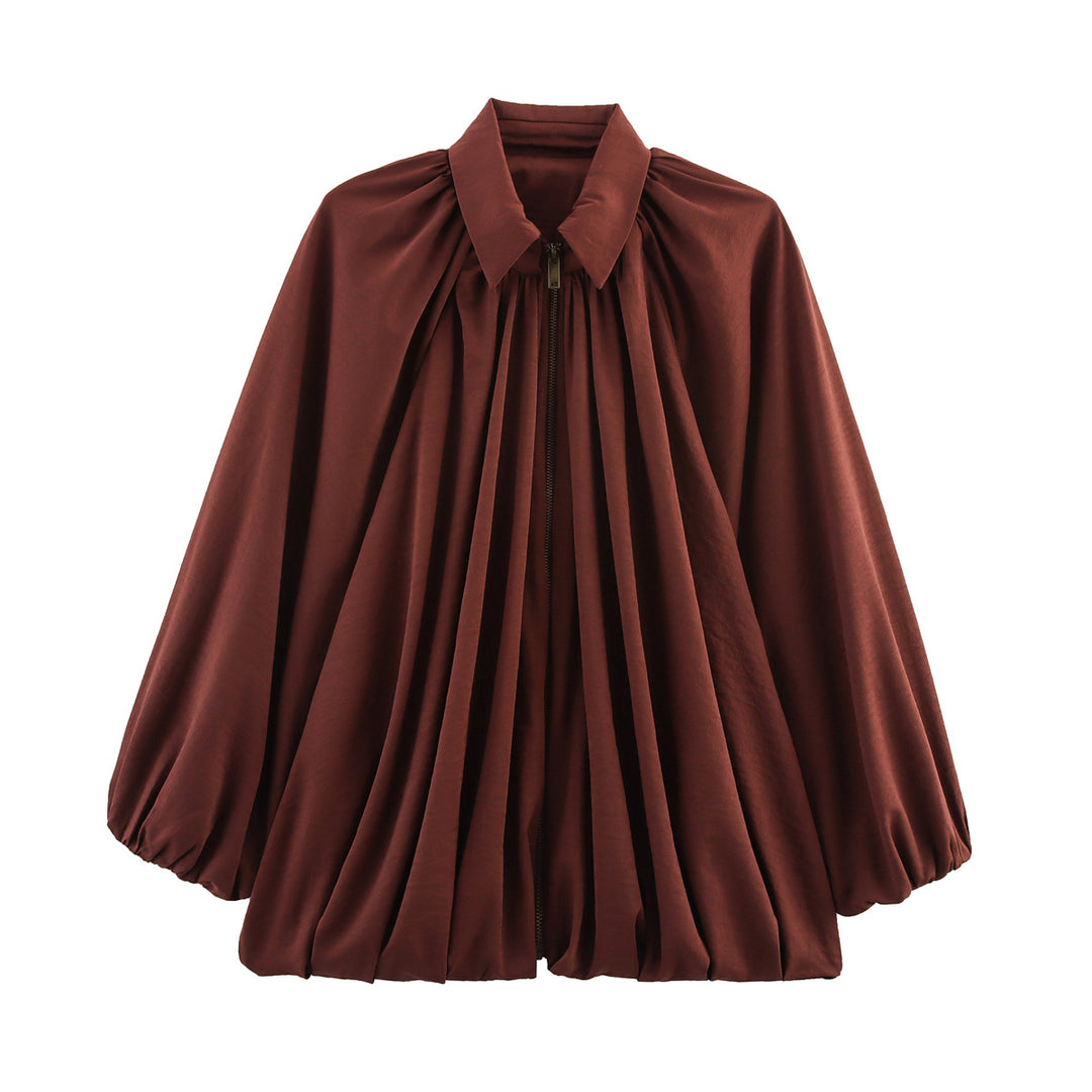 Dame let oversized bluse med ruffles design Stilla