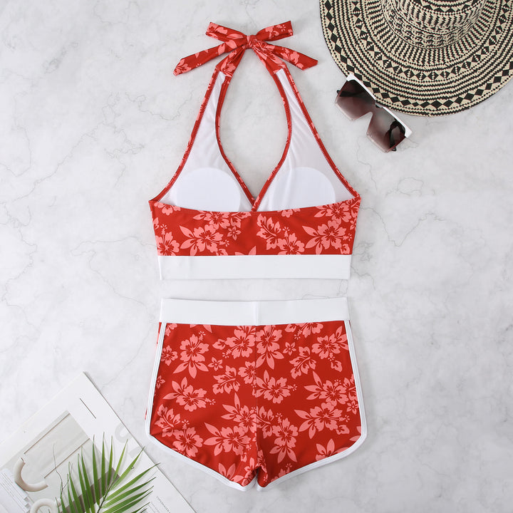 Dame Floral Print Sporty Badetøj Sæt Stilla