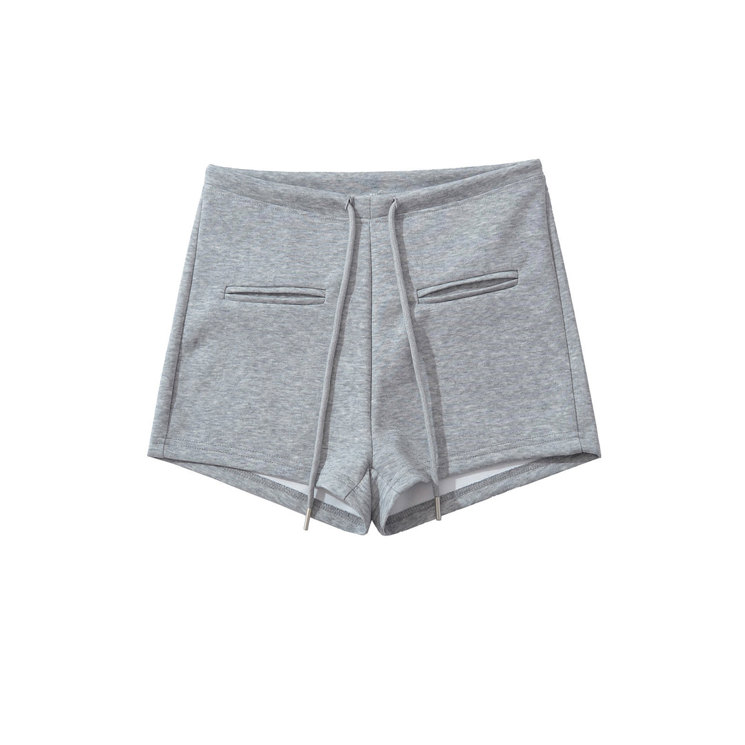 Dame Sportlige Højtaljede Shorts med elastisk talje og praktiske sidelommer Stilla