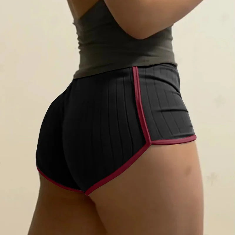 Dame nan plisserede fritidsshorts med elastisk komforttalje og kontrastpiping Skovae