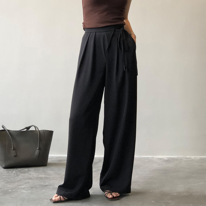 Damer elegant, bredt skåret stofbukser med justerbar talje Stilla