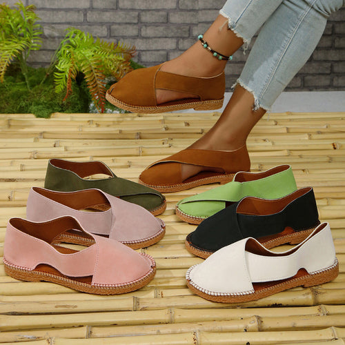 Dame Clogs med kryds-design og blødt fodbede Stilla