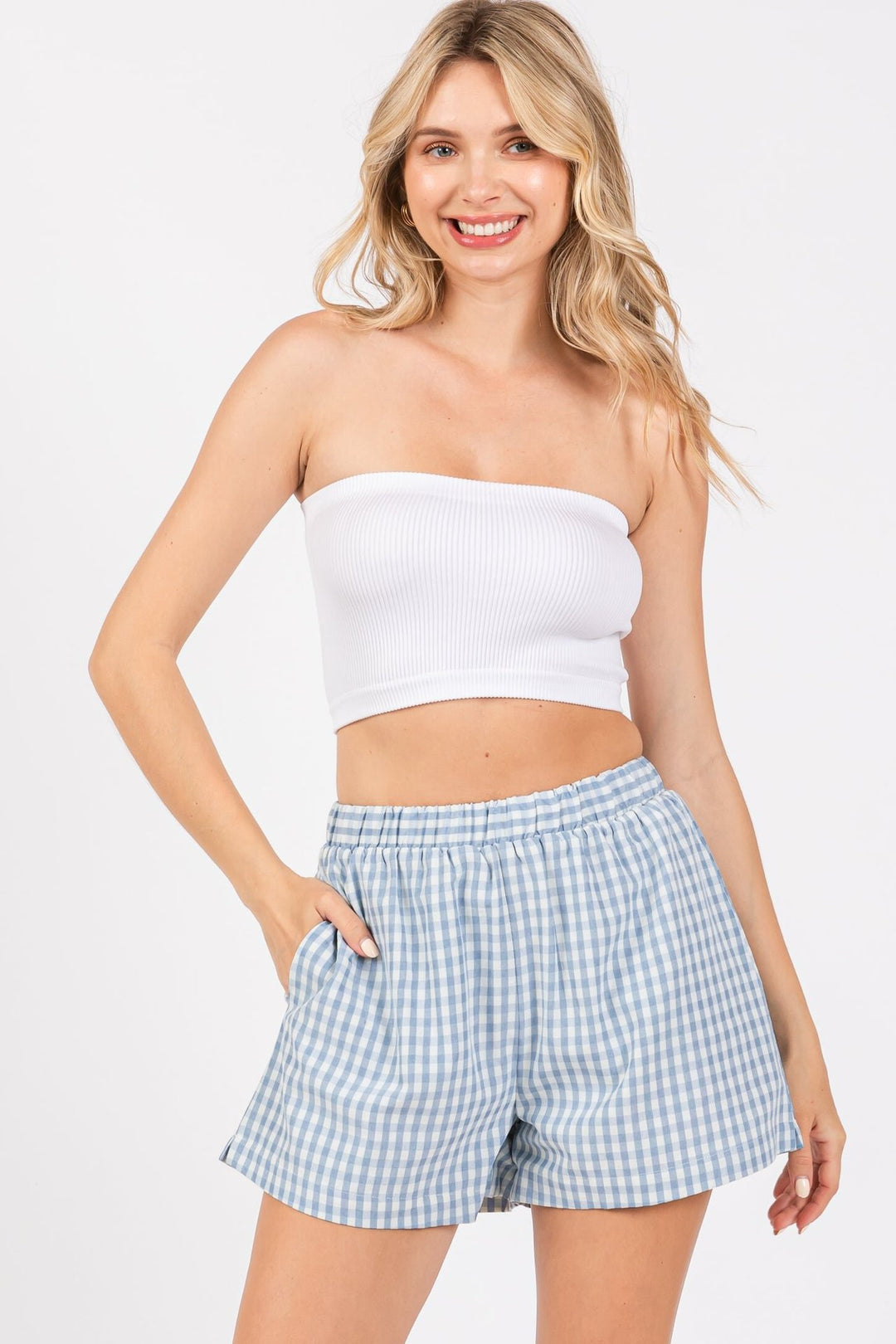 Dame casual shorts med elastisk linning og sidelommer Skovae