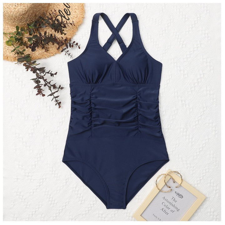 Dame Sporty Badedragt med trendy rynkeelement Stilla