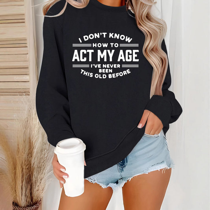 Kvinders sweatshirt med humoristisk print og afslappet pasform Stilla