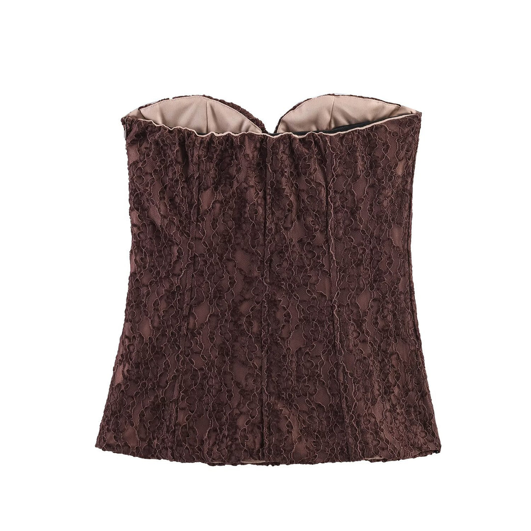 Dame spids-bustier med forførende design og elegante detaljer Skovae