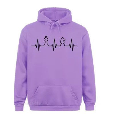Kvinders Hoodie med Kreativt Skakmotiv Skovae