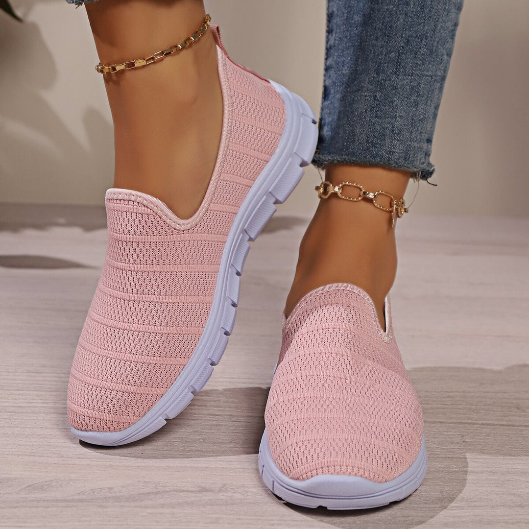 Dame Behagelige Slip-On Sneakers med åndbart overmateriale og fleksibel sål Stilla