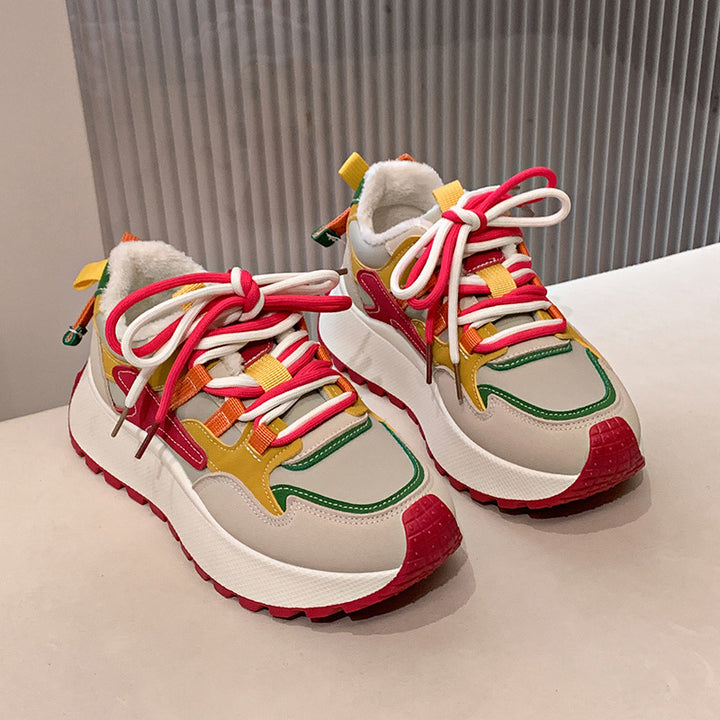 Dame Sneaker med tyk sål og slidstærkt overmateriale Stilla