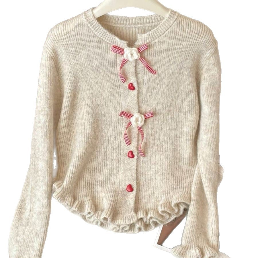 Damer cardigan med dekorative blomsterdesign Stilla