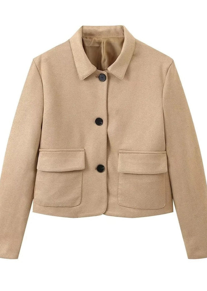 Stilla | Camel Boxy Uldjakke