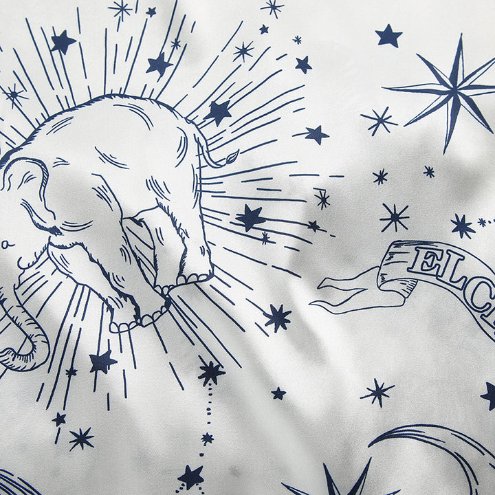 Dame Pyjamasæt med kreative grafiske motiver og blødt stof Stilla