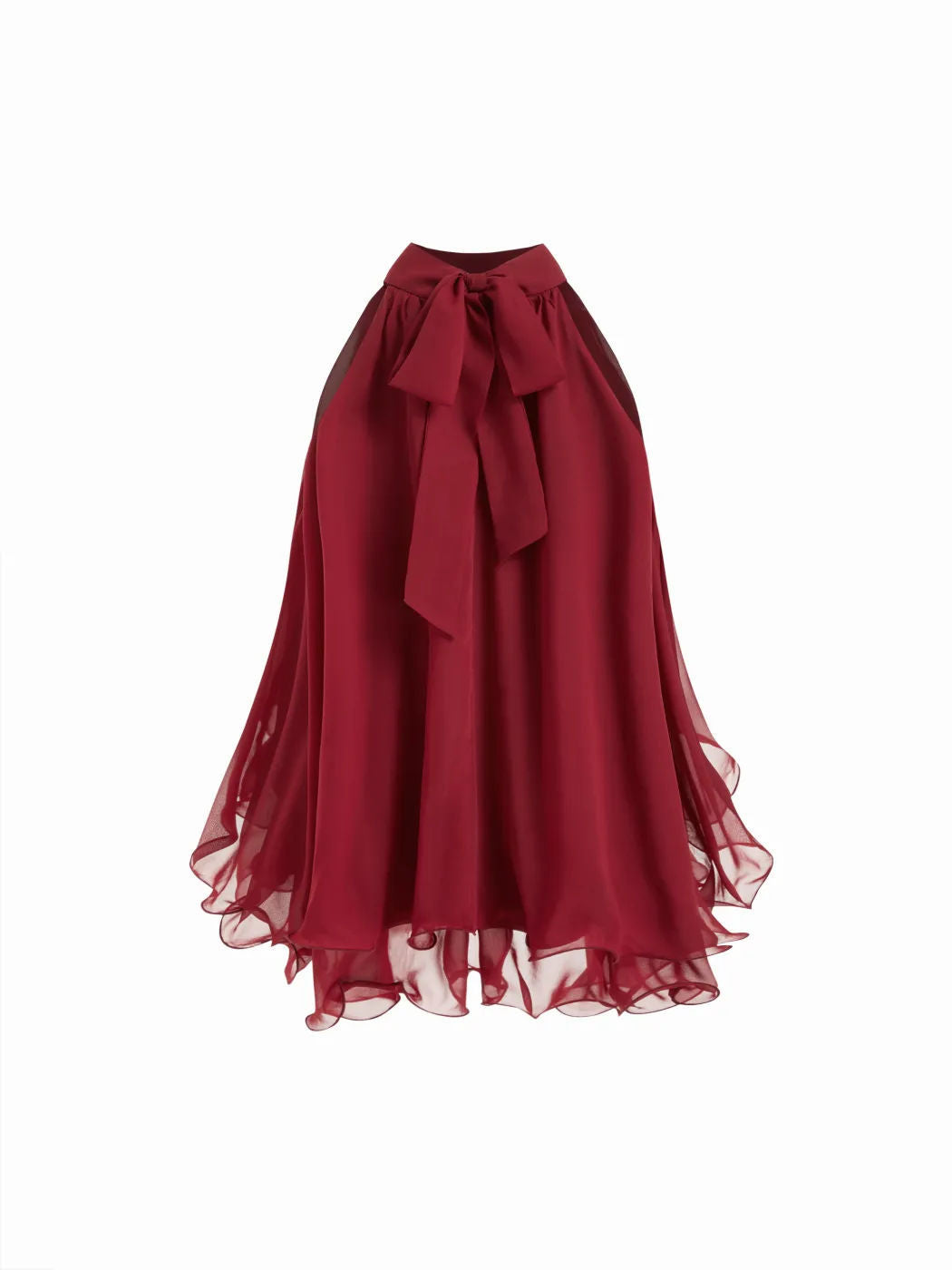 Damer Svingende Chiffon Nederdel med Sløjfelukning Skovae
