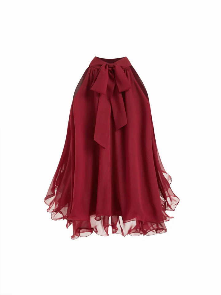 Damer Svingende Chiffon Nederdel med Sløjfelukning Skovae