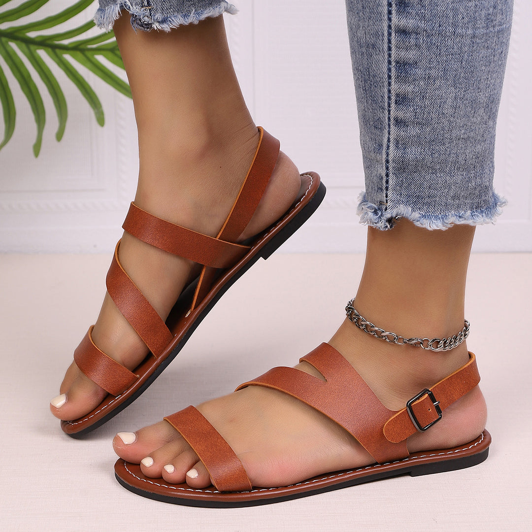 Dame sandaler med justerbar rem og ergonomisk sål Stilla