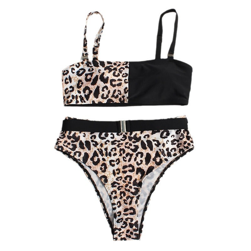 Dame Trendy Leo-mønster Bikini Skovae