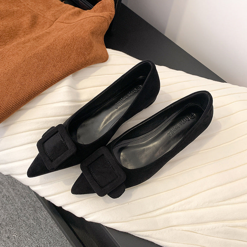 Dame elegante Ballerinas med fint spænde detaljer og behagelig sål Stilla
