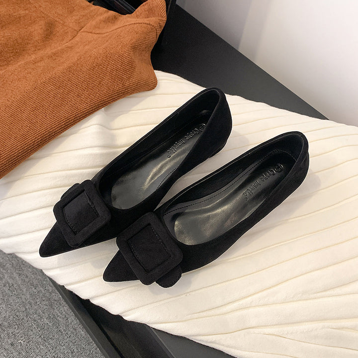 Dame elegante Ballerinas med fint spænde detaljer og behagelig sål Stilla