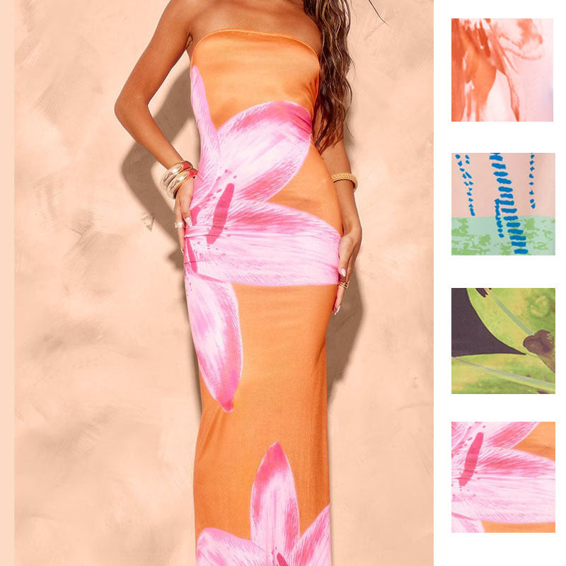 Femme Strapless Maxi Kjole Stilla